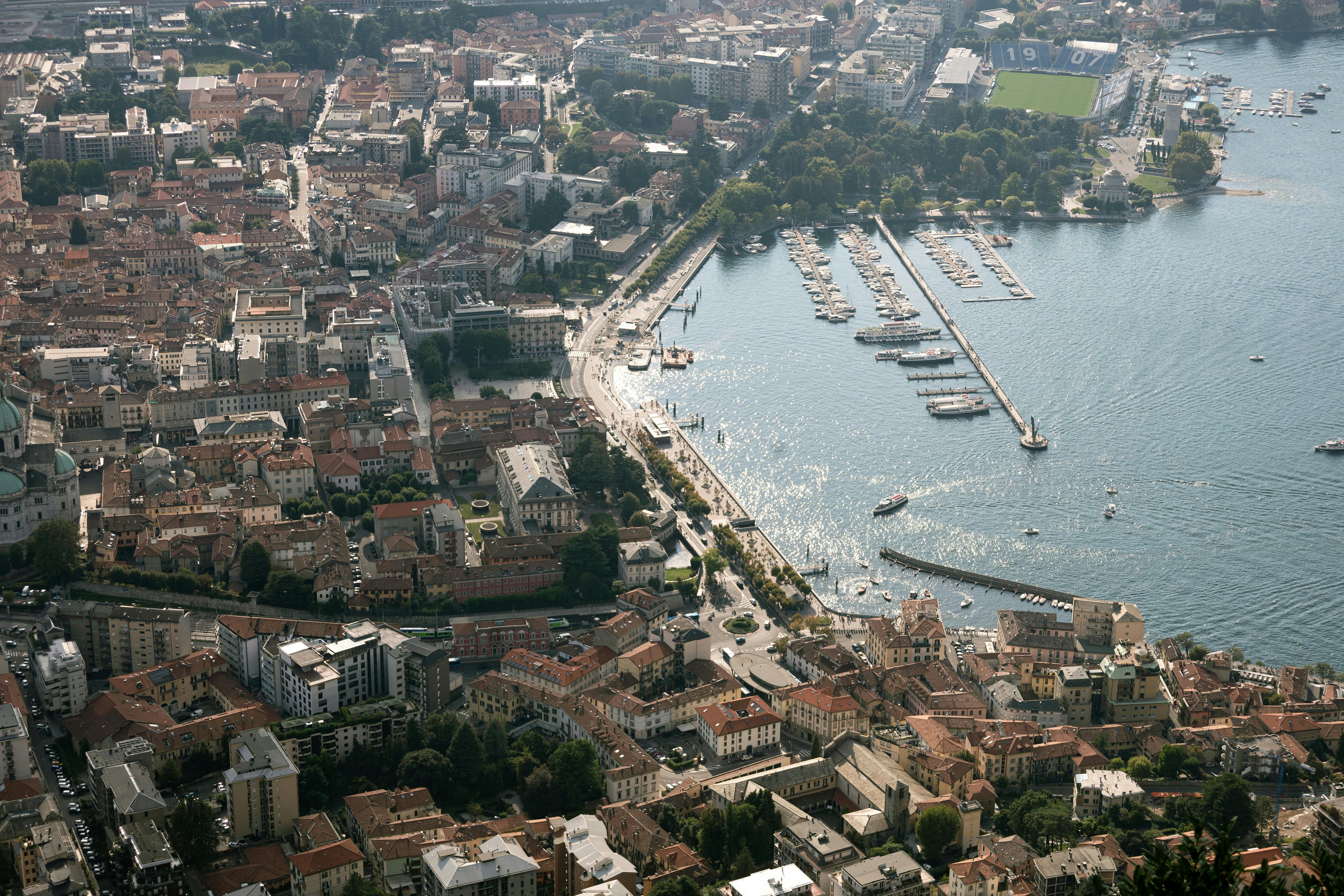 Città di Como vista dall'alto