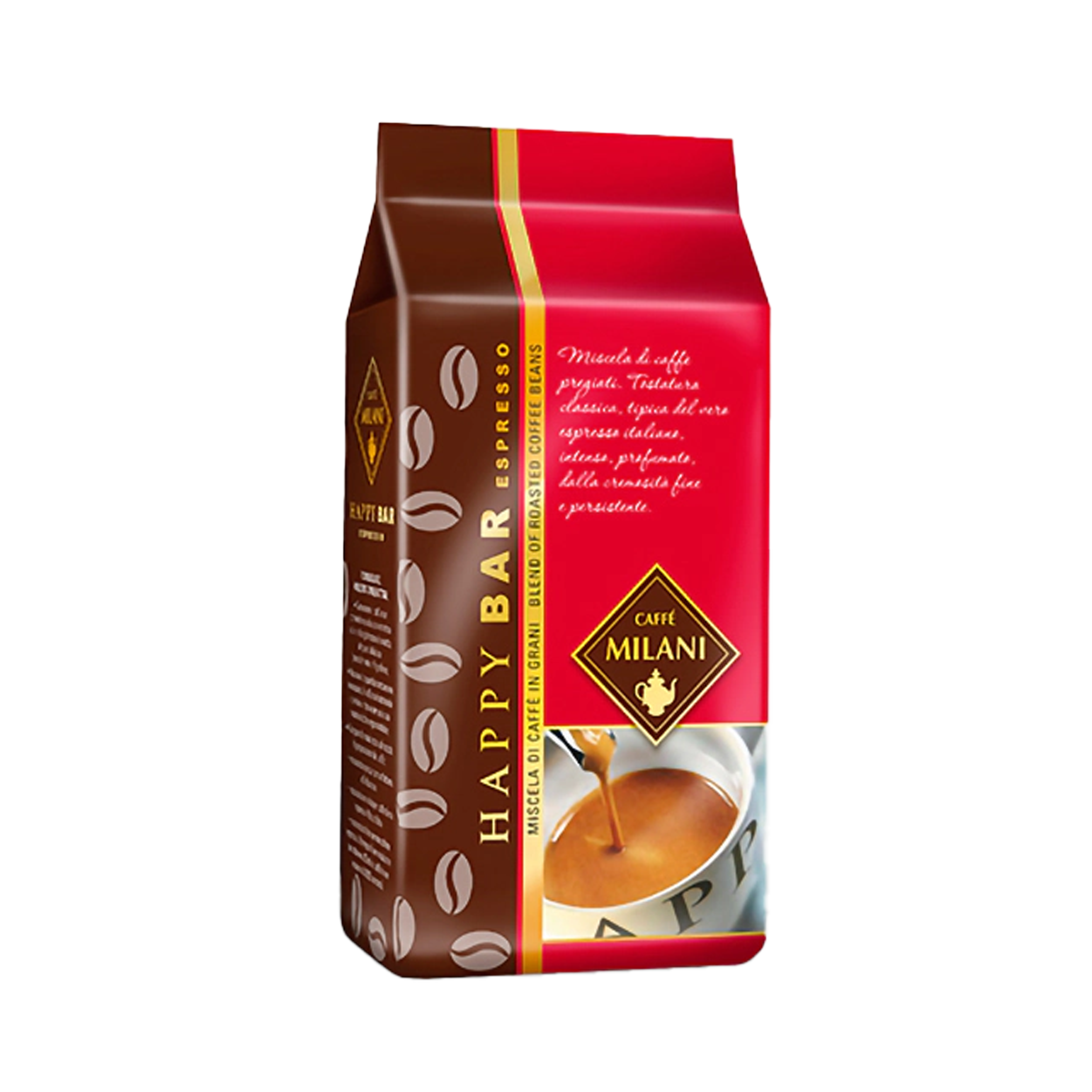 Happy bar espresso prodotto Caffè Milani per la grande distribuzione